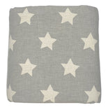 Super King Blanket Throw ~ SBT05 Super King Star Blanket reversible - Powder Grey 240x260cm