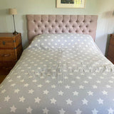 Super King Star Blanket reversible - Powder Grey 240x260cm