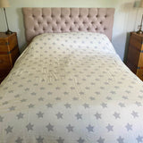 Super King Star Blanket reversible - Grey 240x260cm